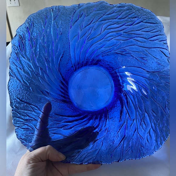 “Metsä"' Bowl by Pertti Kallioinen for Lasisepät Mäntsälä Finnish MCM Blue Bowl - Picture 4 of 12